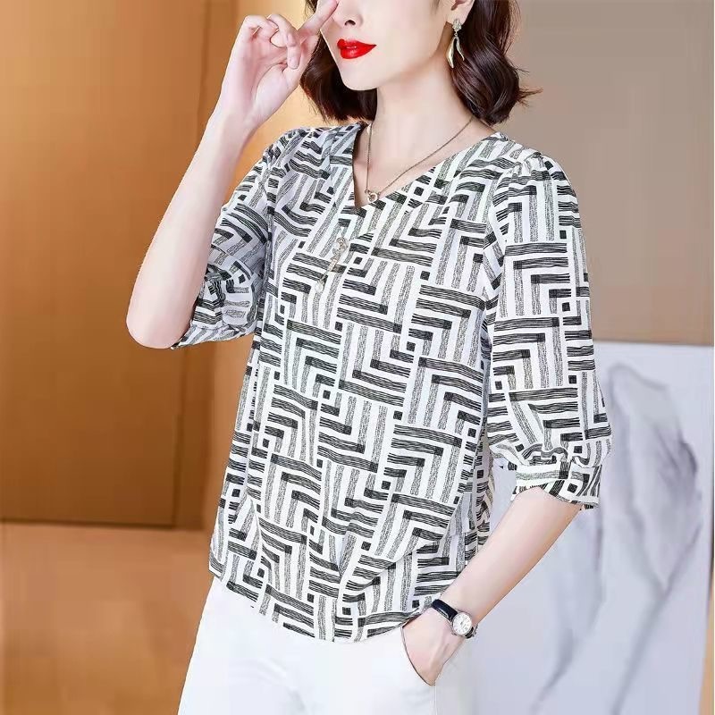 áo trung niên áo thun nữ áo big size nữ ao bùn trung niên áo hoa cho mẹ