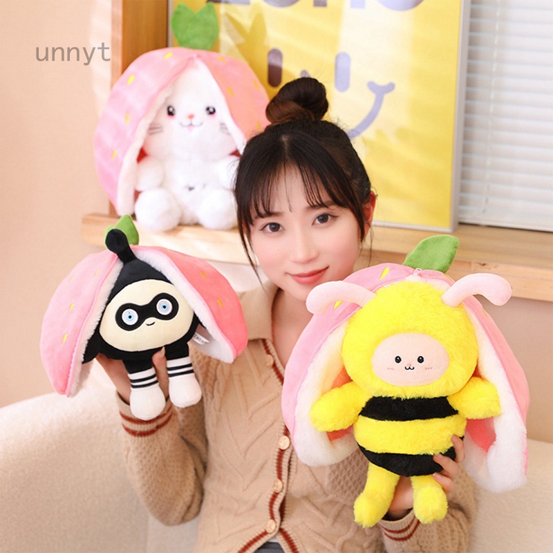 Đồ chơi nhồi bông Hình Chú Ong / Dâu Tây Dễ Thương