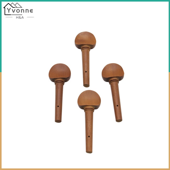 One Set 4 Chốt Chỉnh Dây Đàn Violin Bằng Gỗ Kích Thước 4 / 4