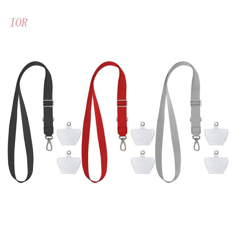 Dây Đeo Điện Thoại Kèm 2 Miếng Dán Dính Màu Đen Dành Cho Hầu Hết Các Dòng Điện Thoại Thông Minh Gr