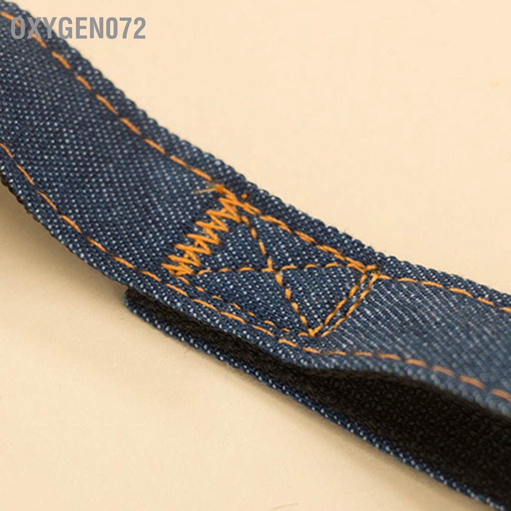 Oxygen072 Màu Xanh Thú Cưng Áo Dây Xích Vải Denim Đi Bộ Thoải Mái Chó Dụng Cụ Sân Vườn