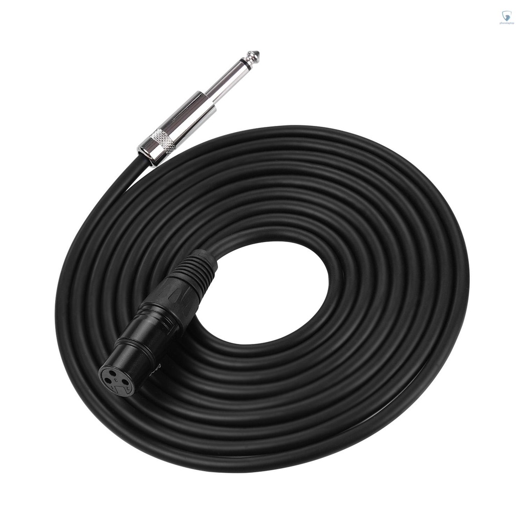 Dây Cáp Âm Thanh Chuyển Đổi Cổng XLR Sang Cổng 1 / 4 Inch TS Mono Giảm Tiếng Ồn 3m / 9.8ft