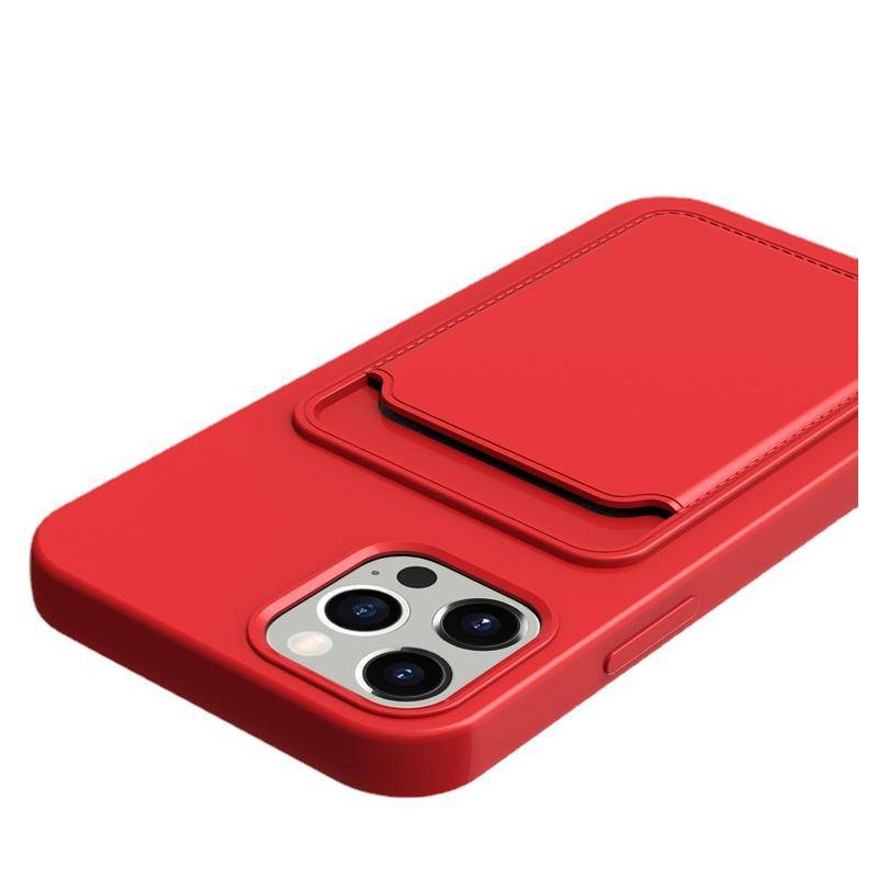 Ốp Điện Thoại TPU Mềm Nhiều Màu Sang Trọng Có Ngăn Đựng Thẻ Cho iPhone X XS MAX XR 7 8 Plus SE 2022 2020