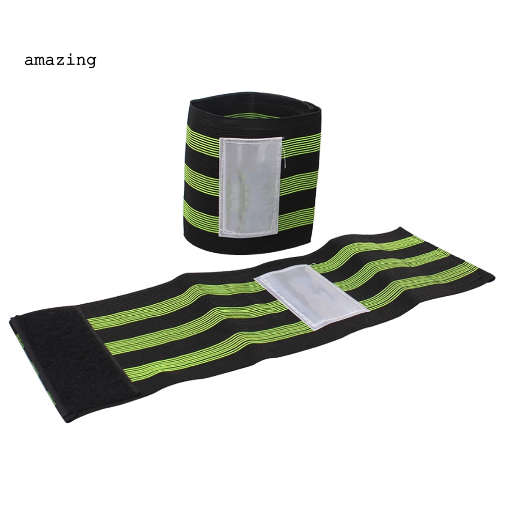 1 Cặp Băng Quấn Chân Co Giãn Phản Quang An Toàn Dành Cho Người Đi Xe Đạp