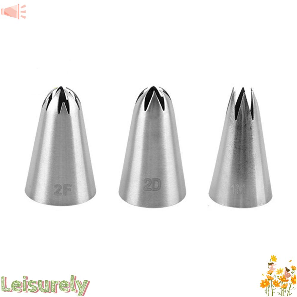 Set 1 hoặc 3 đuôi bắt kem trang trí bánh bằng thép không gỉ