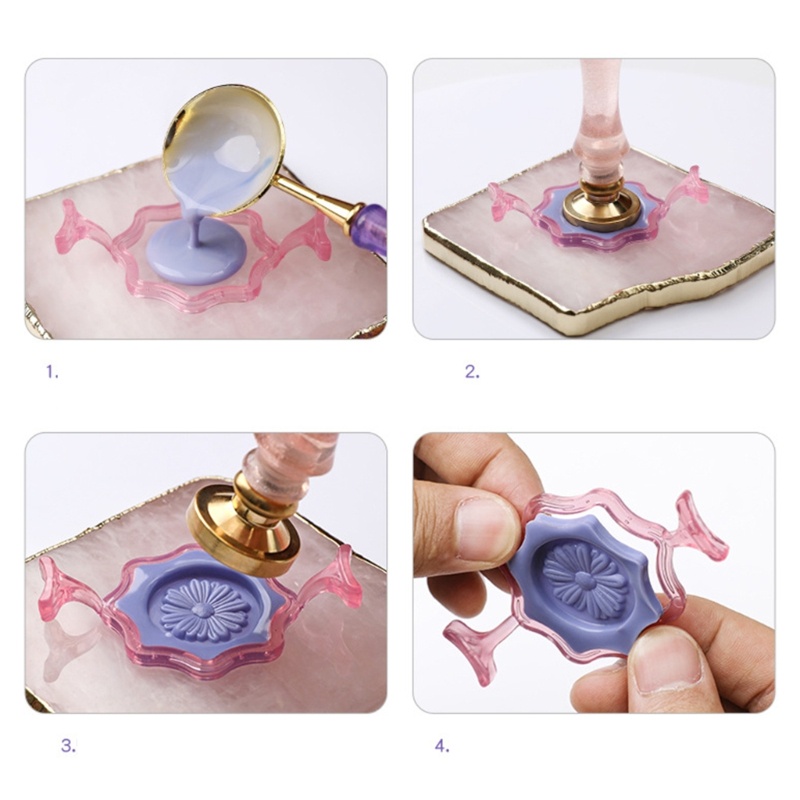 YU Shape Holder Setter Lacquer Seal Ring Mold Account Wedding EnvelopeFor 3cm-Stamp