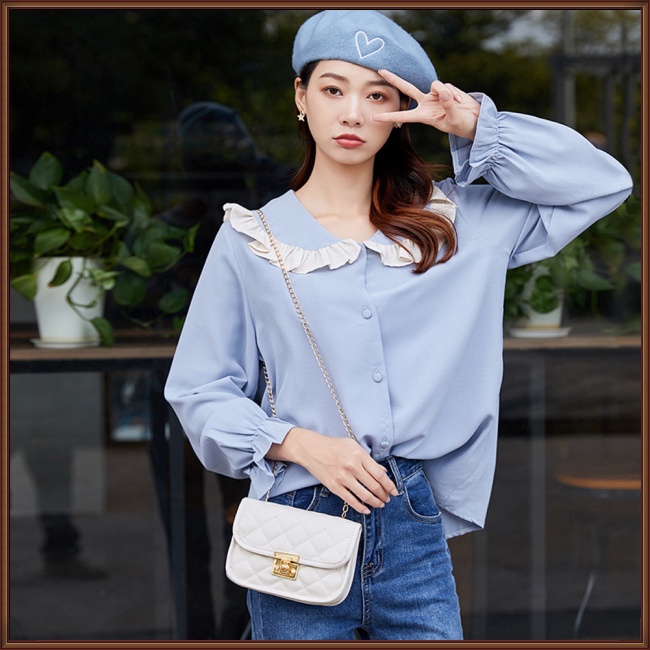 Túi Đeo Chéo Da Pu Dây Mắt Xích Mềm Thoải Mái Có Thể Điều Chỉnh Thời Trang Cho Nữ