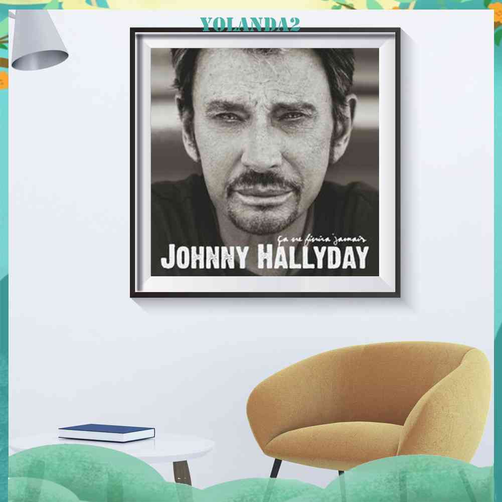 Tranh Đính Đá Kim Cương Toàn Bộ 5D DIY Hình Johnny Hallyday