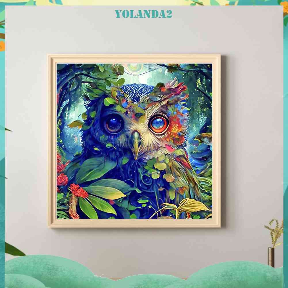 Tranh Đính Đá Kim Cương Toàn Bộ 5D DIY Hình Vẽ Con Cú