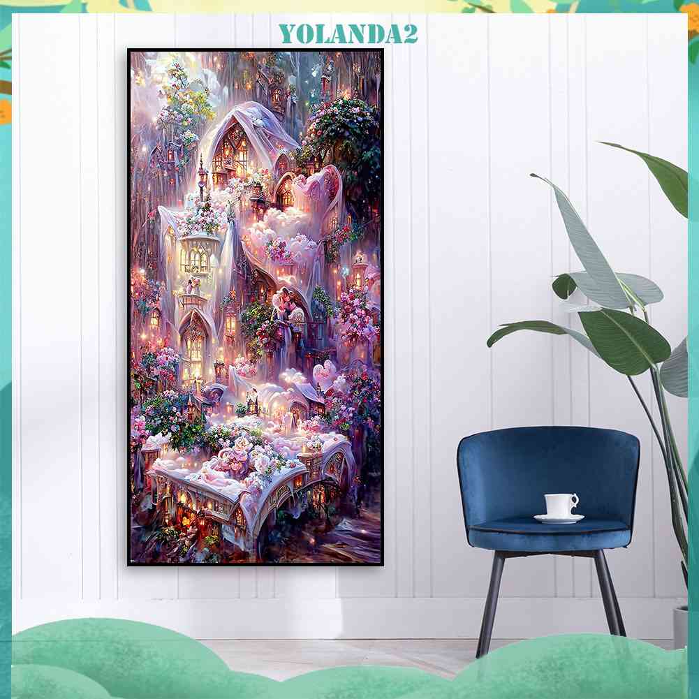 Bộ Tranh Đính Đá 5D Toàn Diện Họa Tiết Hoa Hồng Độc Đáo Trang Trí Nhà Cửa