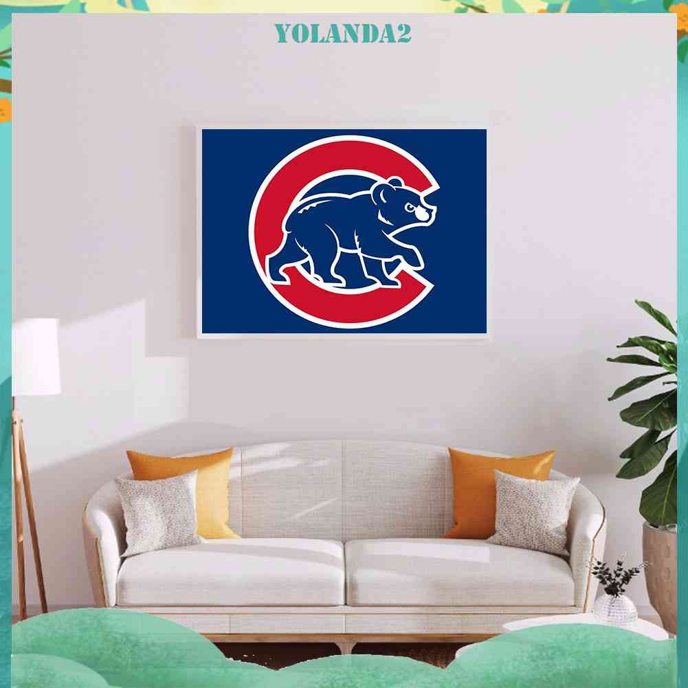 Bộ Tranh Đính Đá 5D Họa Tiết Huy Hiệu Bóng Chày Độc Đáo DIY Dùng Trang Trí