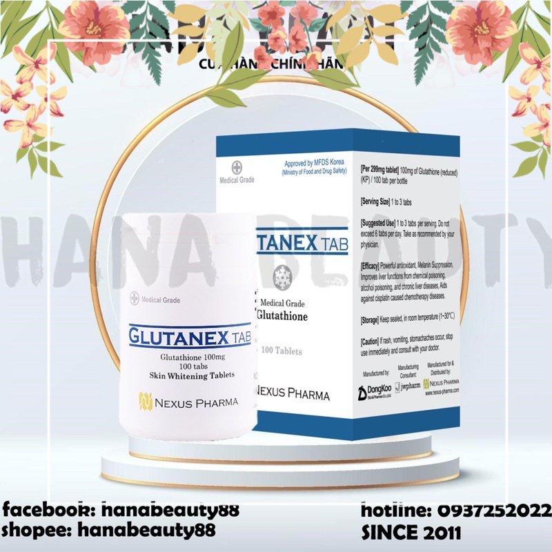 [SALE] Viên uống trắng da GLUTANEX - Nexus pharma (Hàn Quốc)