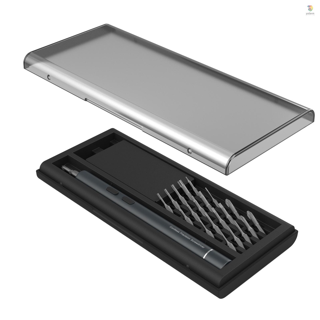 Bộ Tua Vít Điện Mini 25 Trong 1 Với 20 Đầu Thay Thế Và Đèn LED Có Thể Sạc Lại Dùng Sửa Chữa Điện Thoại / Laptop