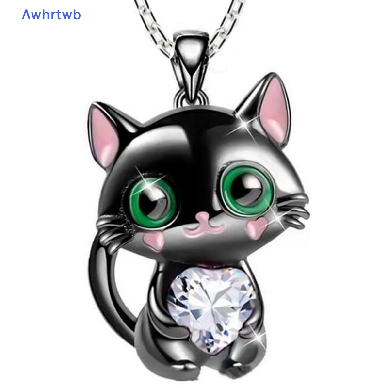 Vòng cổ Mặt Hình Mèo Đính Đá Pha Lê Thời Trang Cho Nữ Mới