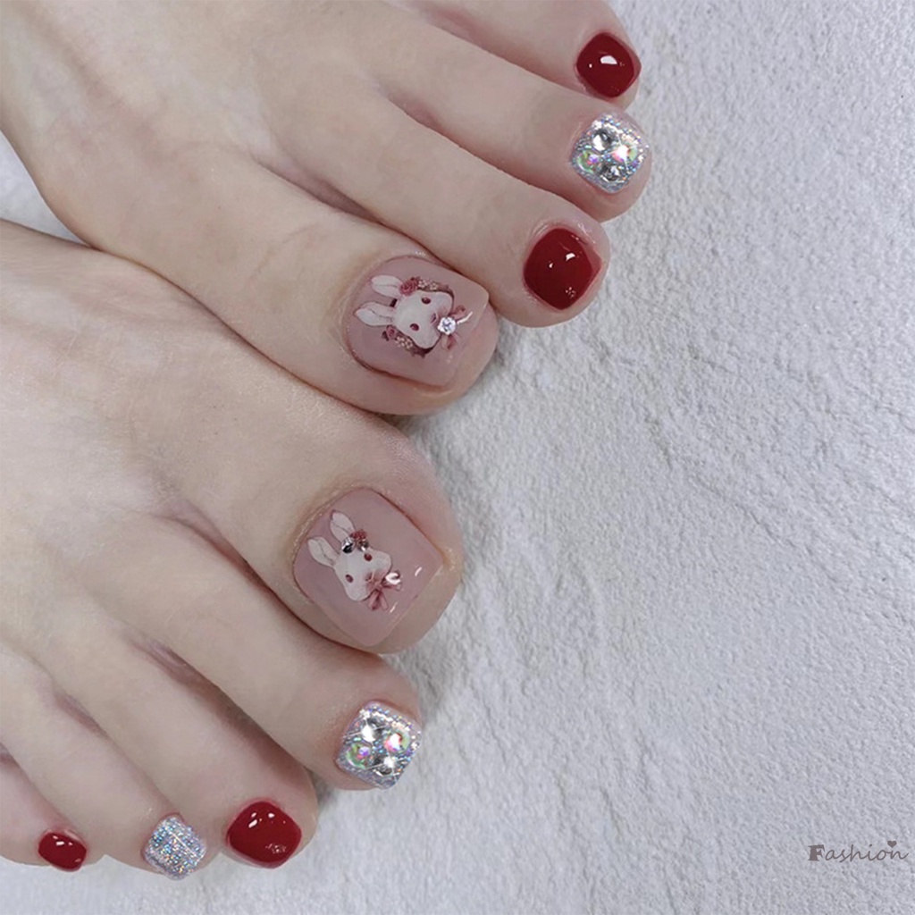 Móng Chân Giả Hình Thỏ Dễ Thương Cho Nữ