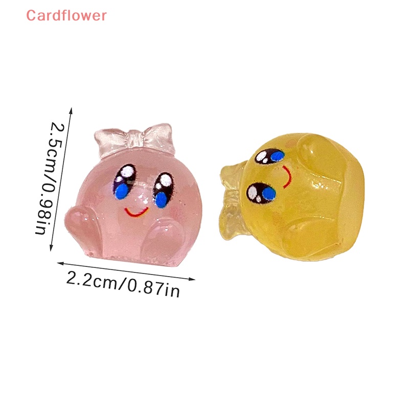 Bộ 2 Búp Bê Kirby Bong Bóng Dạ Quang Trang Trí Tiểu Cảnh Mới