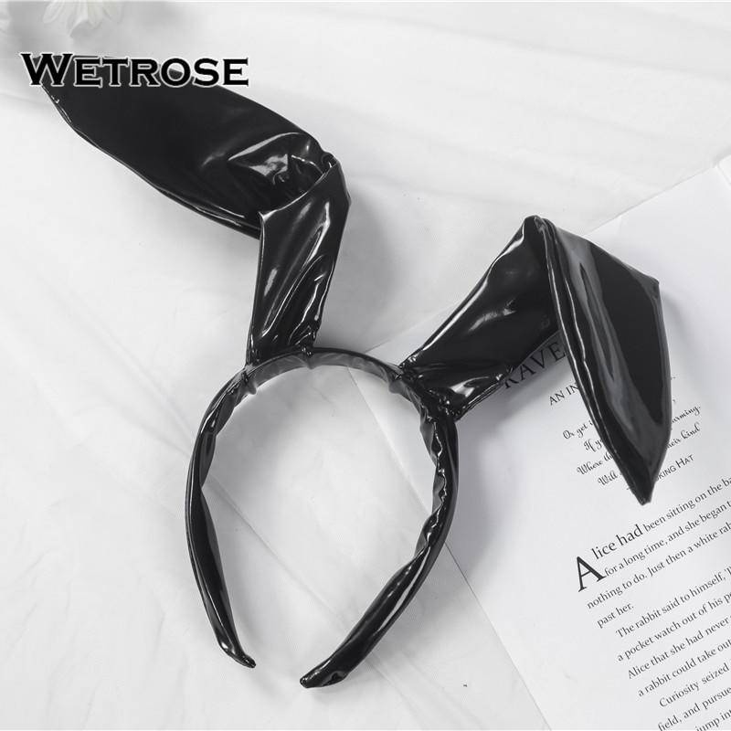 Bộ Đồ Lót Hóa Trang Thỏ Bunny Bằng Da PU Gợi Cảm Cho Nữ