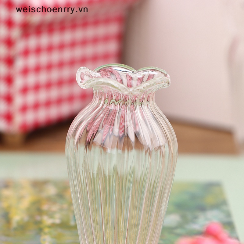 Lọ Hoa Thủy Tinh Trong Suốt Tỉ Lệ 1: 12 Trang Trí Nhà Búp Bê