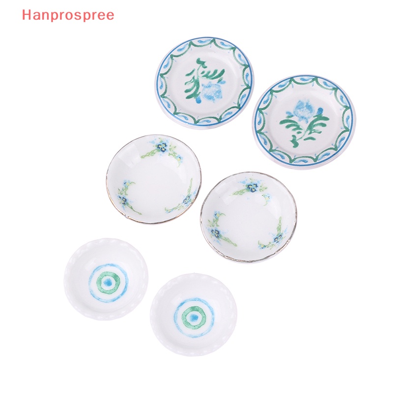 Bộ 2 Dĩa Chén Đĩa Đồ Ăn Tỷ Lệ 1: 12 Dùng Trang Trí Nhà Búp Bê