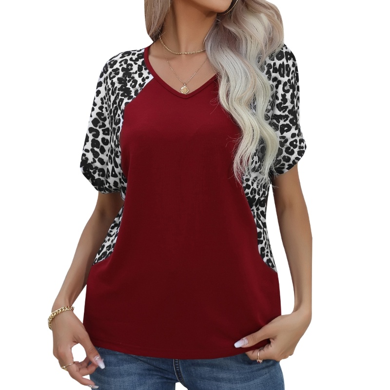 Áo Thun Cổ Chữ V Thoáng Khí Màu Sắc Phù Hợp Với Nữ Y2k