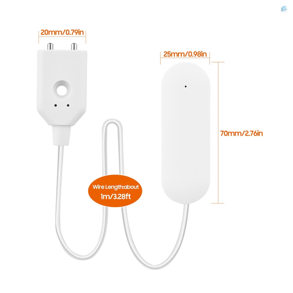 Thiết Bị Cảm Biến Rò Rỉ Nước Thông Minh Điều Khiển Bằng Ứng Dụng Cho Nhà Bếp / Phòng Tắm