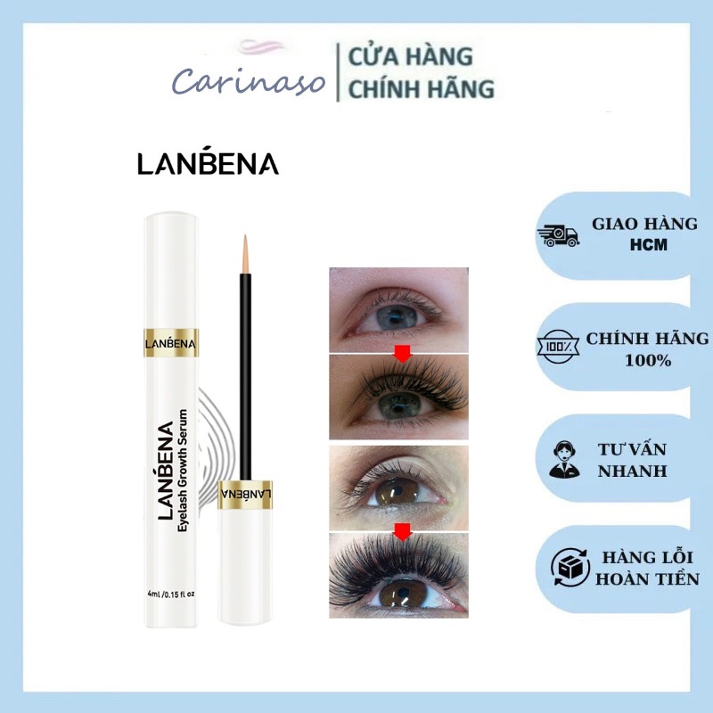 【HCM】Tinh chất giúp dưỡng mi LANBENA serum dưỡng mi nuôi mi dài 4ml