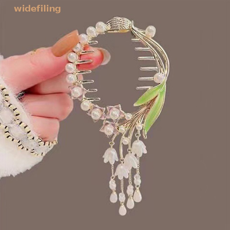 Kẹp Tóc Nơ Đính Ngọc Trai Thời Trang Cho Nữ