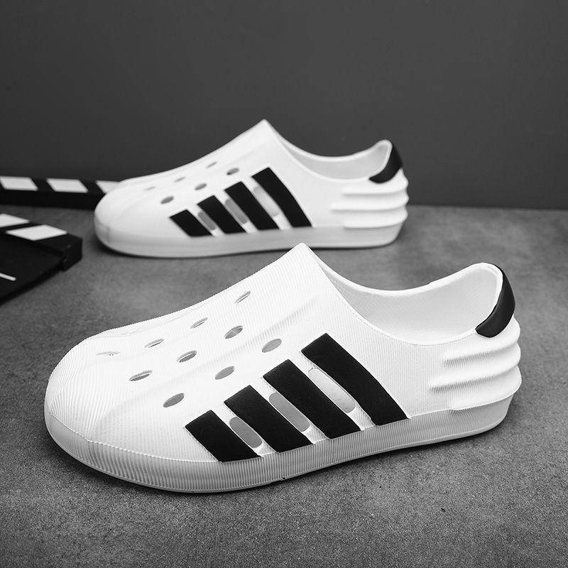 【JsS】 2023 Summer Big Bang Red Net Single Leg Perforated Shoe Cover Beach Sandals Drag Case Lazy Breathable Shoe Cover