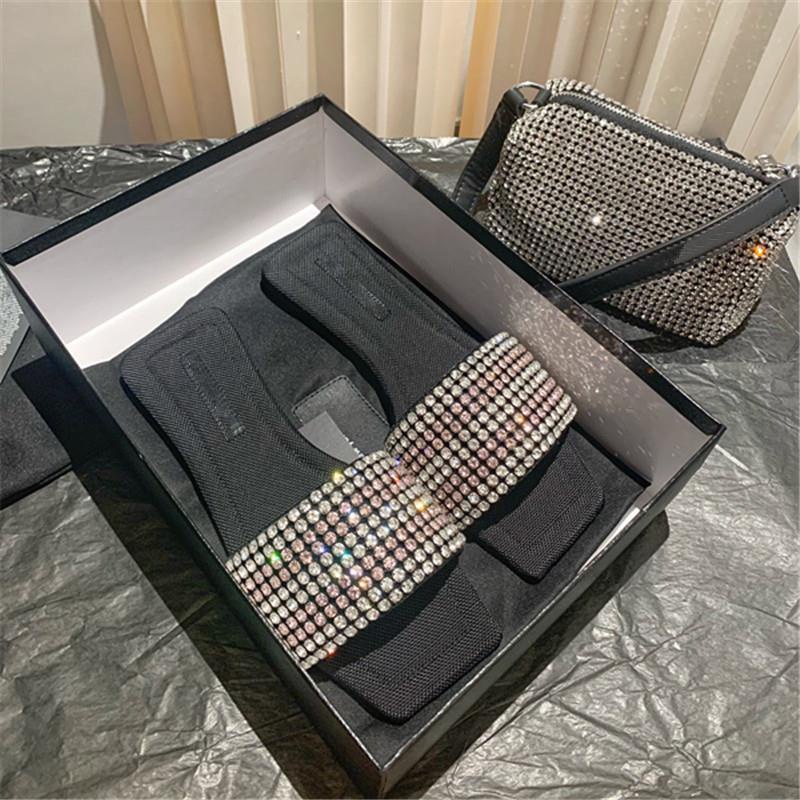 ZTAIXIELUA  Dép Xỏ Ngón Đế Bằng Đính Đá Thời Trang Dành Cho Nữ