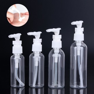 Chai chiết mỹ phẩm chất liệu nhựa PET dạng vòi nhấn 50ml/100ml tiện dụng