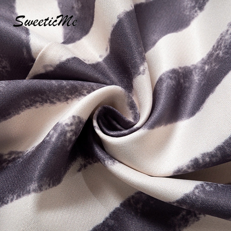 Áo Tank Top Ôm Dáng Có Khóa Kéo In Họa Tiết Sọc Màu Tương Phản Thời Trang Mới 2023 Cho Nữ