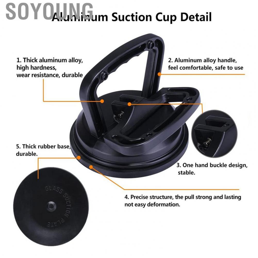 Soyoung Auto Body Dent Puller Removal Tool Sucker Suction Cup Car Repair with Aluminum Alloy Handles