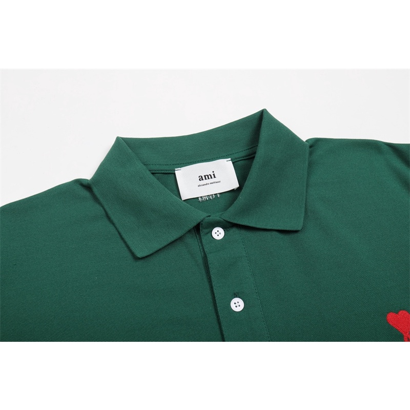 Áo Thun polo Tay Ngắn Thêu Họa Tiết Trái Tim Nhỏ Thời Trang Cổ Điển Dành Cho Nam Và Nữ A-M-I88-Jrtstgdf