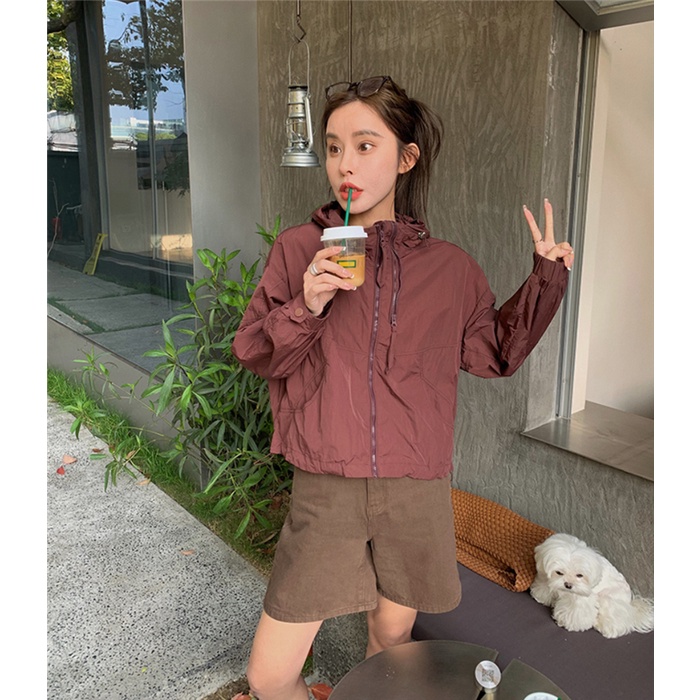Bán Chạy✨Áo Khoác Mỏng Chống Gió Chống Nắng Chống Nước Có Mũ Trùm Đầu Cổ Đứng Thời Trang Mùa Hè 2023 Cho Nữ Có
