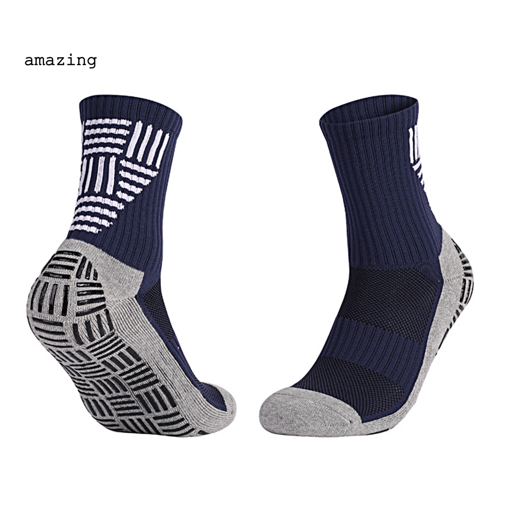 1 Đôi Vớ Thể Thao Co Giãn Tốt Họa Tiết Kẻ Sọc Thời Trang Cho Nam