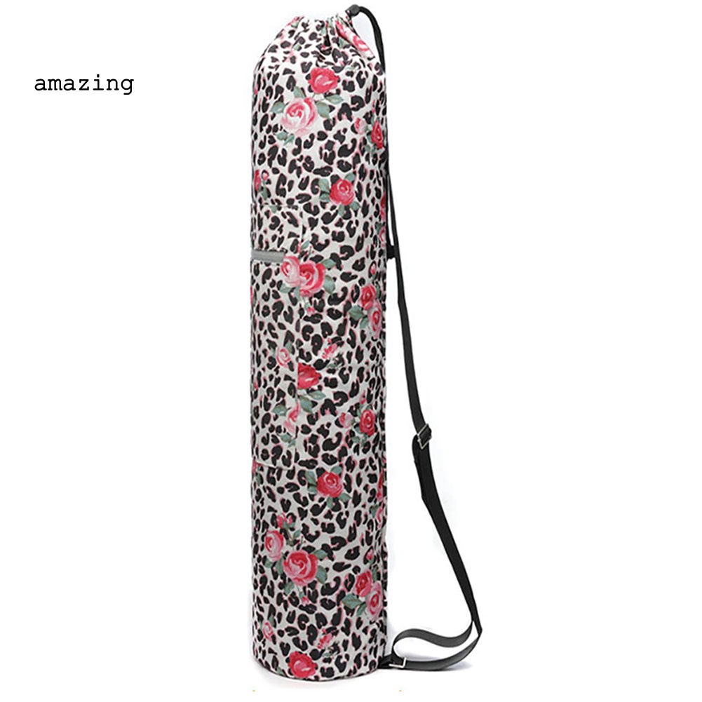 Túi Canvas Dây Rút Đeo Vai Đựng Thảm Tập Yoga / Gym In Họa Tiết