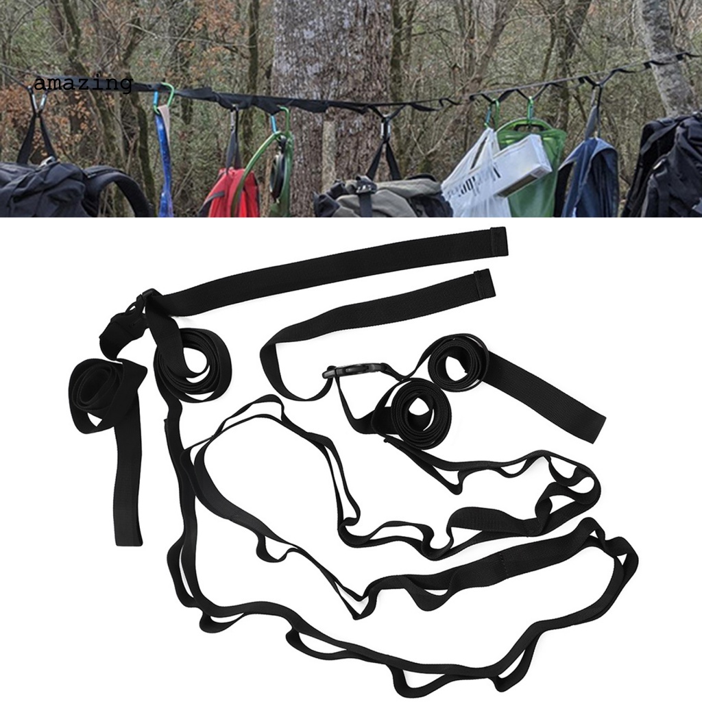 Dây Treo Quần Áo Cắm Trại Kèm Móc Chắc Chắn Tiện Dụng