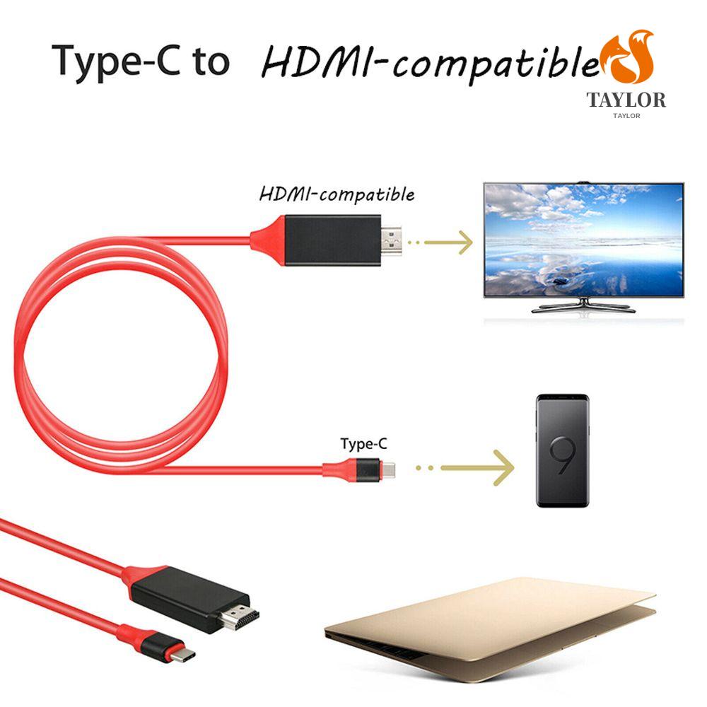 Dây Cáp Chuyển Đổi HDMI USB C 3.1 Sang HDMI 2m HD Type-C Sang HD Cho Máy Tính TAYLOR1