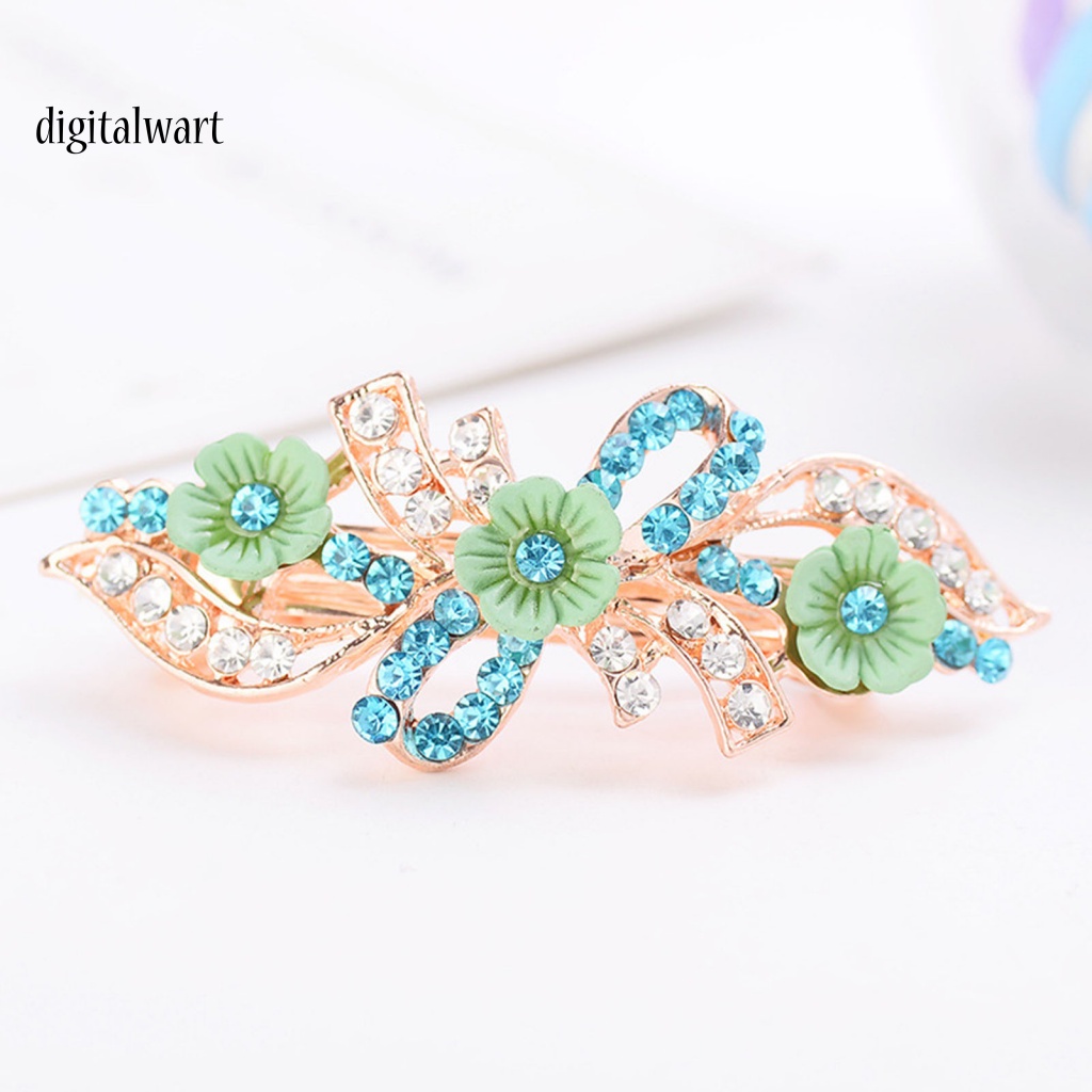 Kỹ Thuật Số| Kẹp Tóc Hình Nơ / Chim Công Đính Đá Lấp Lánh Thời Trang Cho Nữ