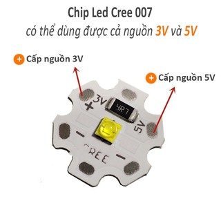 Bóng đèn led siêu sáng, nhân led cree, cri>80, công suất 1w/3w/5w bóng đèn pin, đèn ngủ, led trang trí