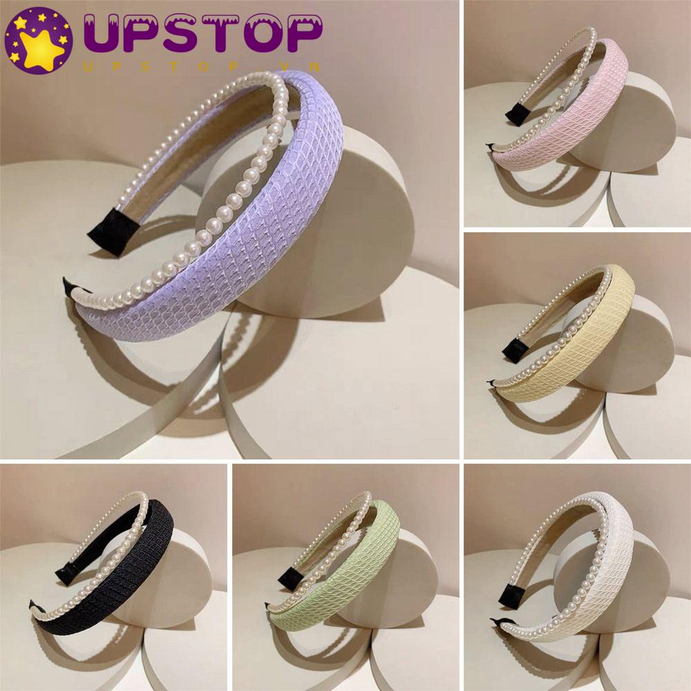 Băng Đô Xốp Bện Hai Lớp Màu Sắc Trơn Phụ Kiện Trang Điểm