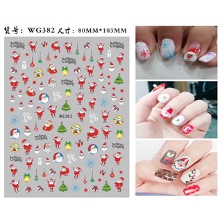 sticker noel dán móng tay nail Ảnh thật
