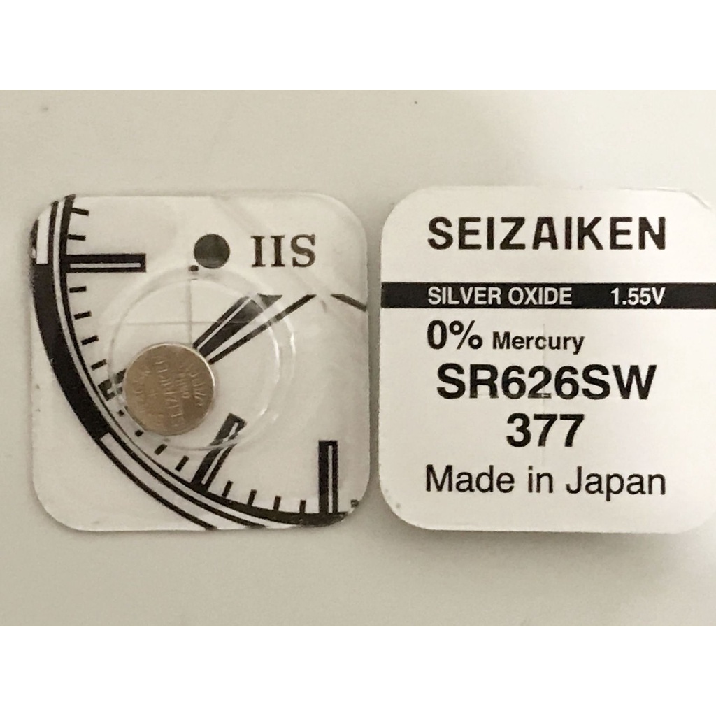 [CHÍNH HÃNG] Pin Seizaiken SII 377 SR626SW dành cho đồng hồ dùng pin 377 / SR626SW / LR626W / AG4 (Made in Japan)