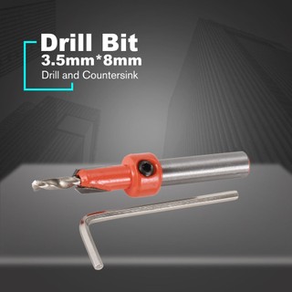 ⚡QKCF⚡ Alloy Drill Bits 3.5mm*8mm Rotary Tool Hole Countersink Woodworking Chamfering