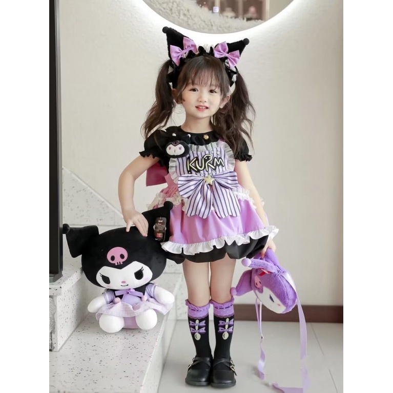 Đầm Hai Dây Mỏng In Hoạt Hình Phong Cách Lolita Xinh Xắn Cho Bé Gái