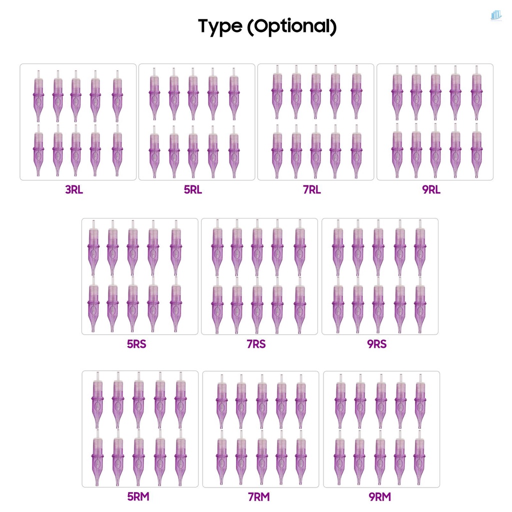 Bộ 10 Kim Xăm 7RM Khử Trùng Cầm Tay Cho Người Mới Bắt Đầu