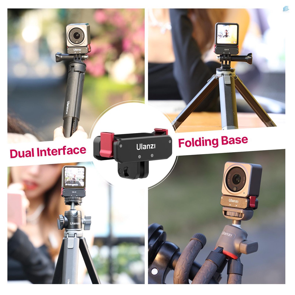 Bộ Chuyển Đổi Gập Đôi Từ Tính Tháo Lắp Nhanh Bằng Hợp Kim Nhôm Với Lỗ Ốc Vít 1 / 4 Inch Cho smartwatchinone Ulanzi OA-11