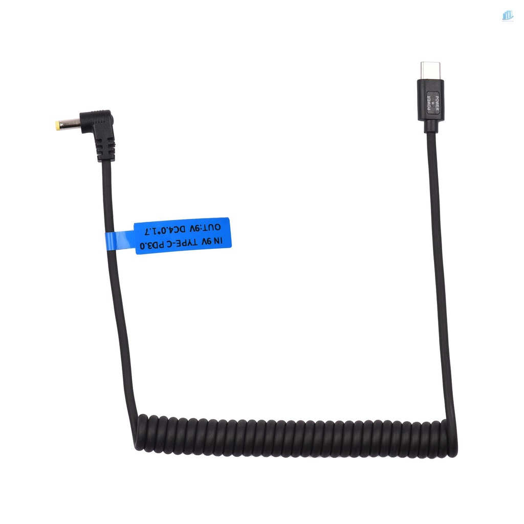 Dây Cáp Nối Nguồn 9V PD3.0 USB Type-C Male Sang 9V DC4.0 * 1.7mm Male