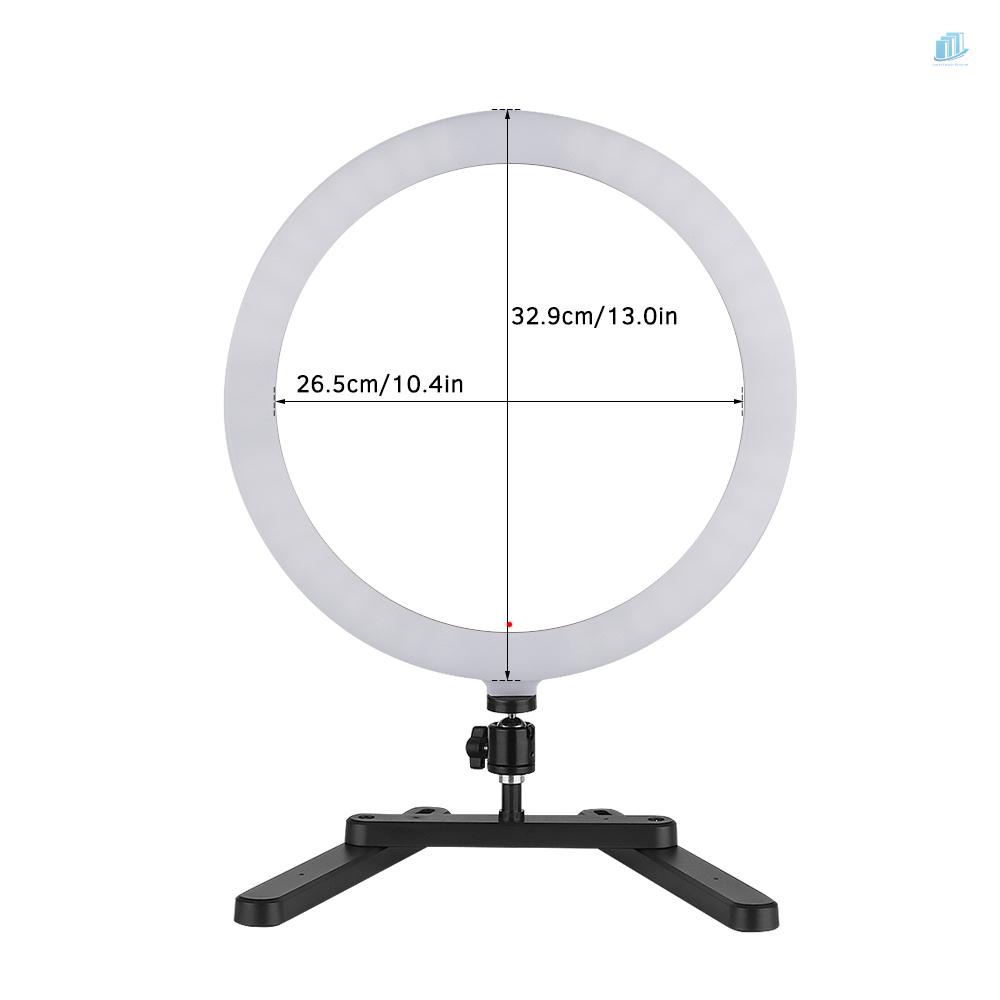 Vòng Đèn LED 13 Inch 30W 3200K-5600K Có Giá Đỡ Điện Thoại Để Bàn Hỗ Trợ Chụp Ảnh Selfie
