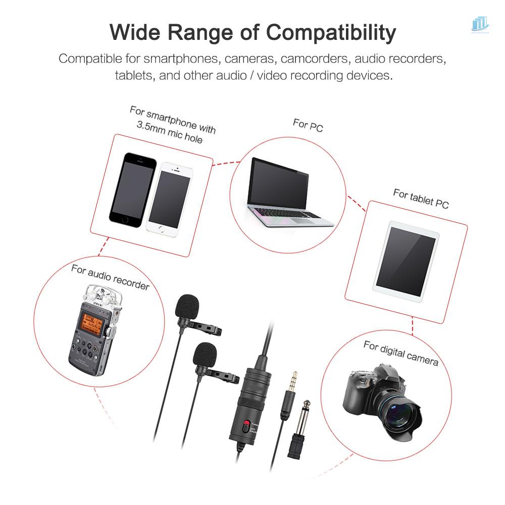 Micro Có Kẹp Gắn Áo Hai Hướng Cho Máy Ảnh DSLR iPhone Samsung Huawei